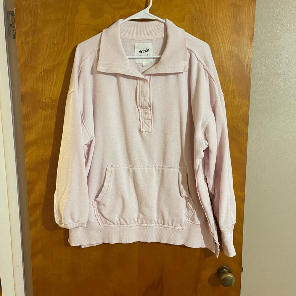 Aerie Light Pink Crew Neck Sweater